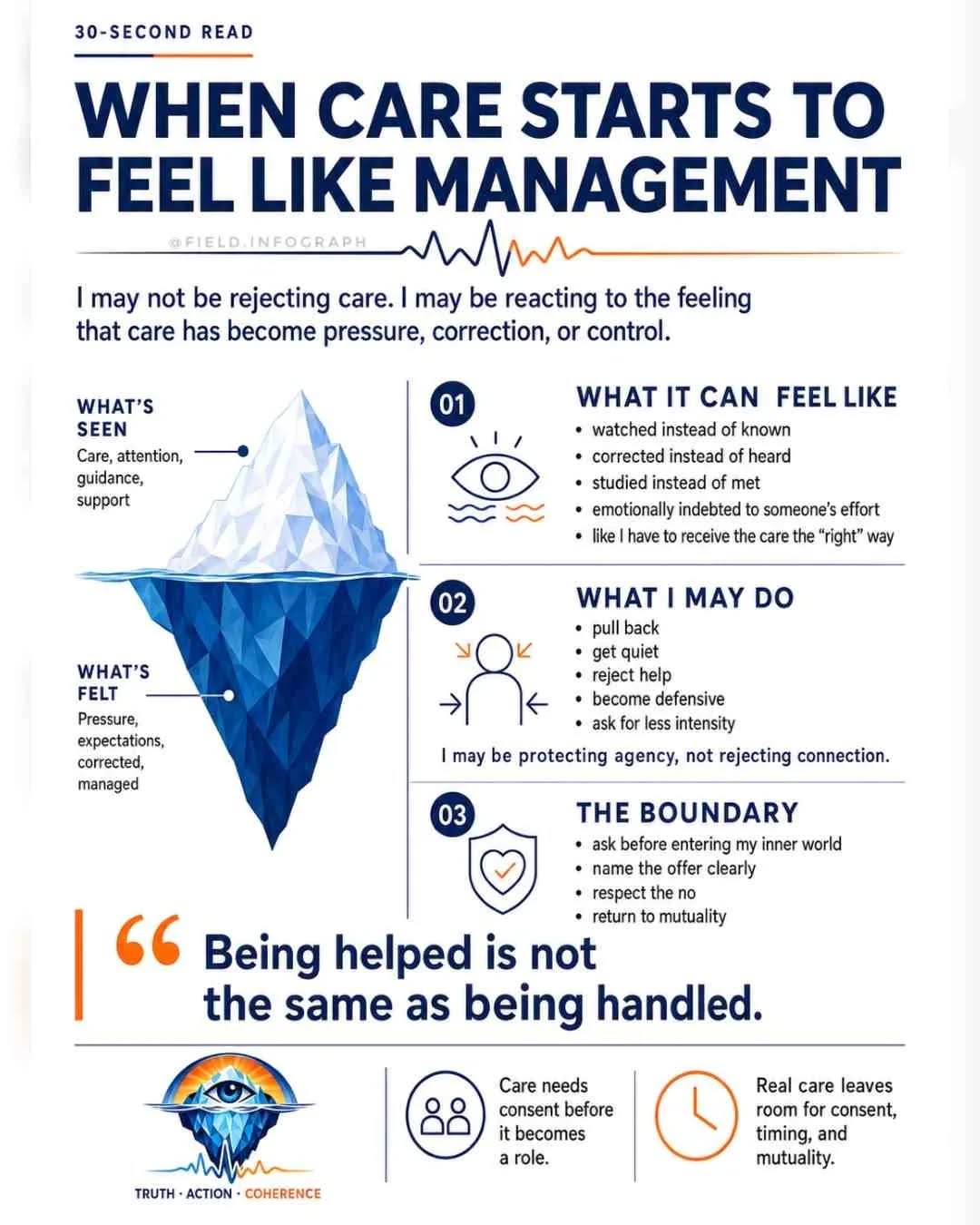 WHEN CARE BECOMES MANAGEMENT — frame 2 of 3